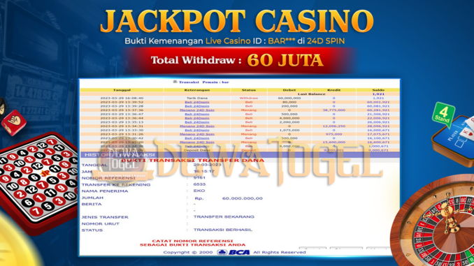 bukti jp dewatogel #103 bukti jp dewatogel #103