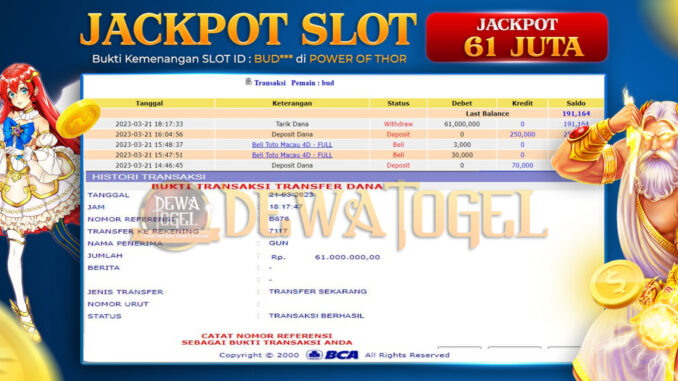 bukti jp dewatogel #66 bukti jp dewatogel #67