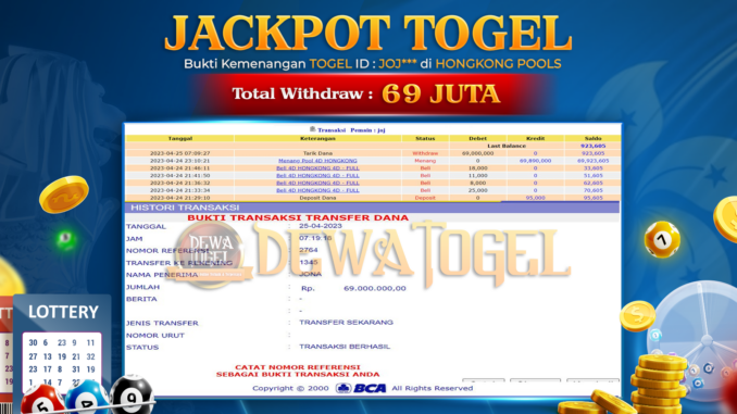 bukti jp dewatogel #223 bukti jp dewatogel #223