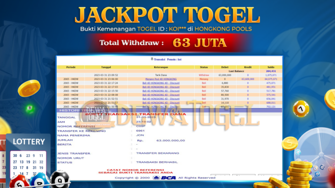 bukti jp dewatogel #117 bukti jp dewatogel #117
