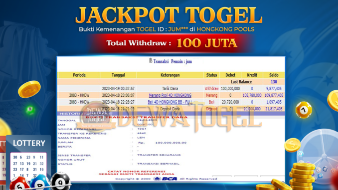 bukti jp dewatogel #196 bukti jp dewatogel #196