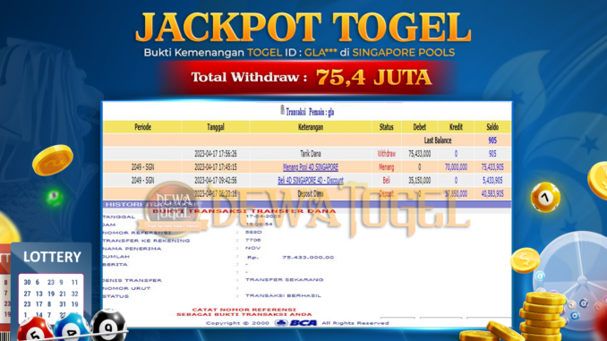 bukti jp dewatogel #188 bukti jp dewatogel #188