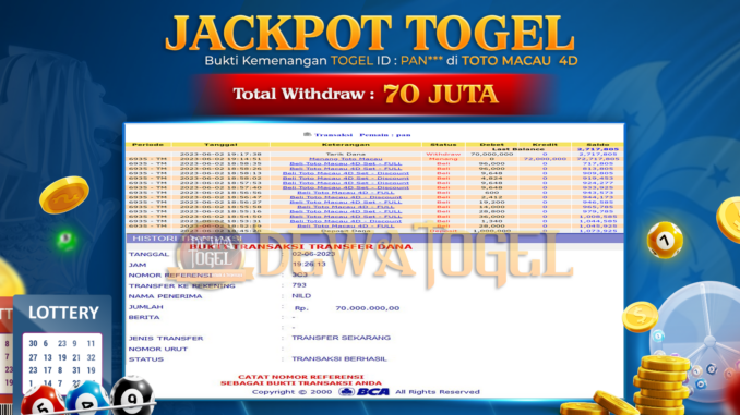 bukti jp dewatogel #372 bukti jp dewatogel #372