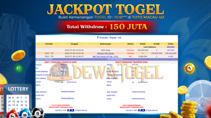bukti jp dewatogel #545 bukti jp dewatogel #545