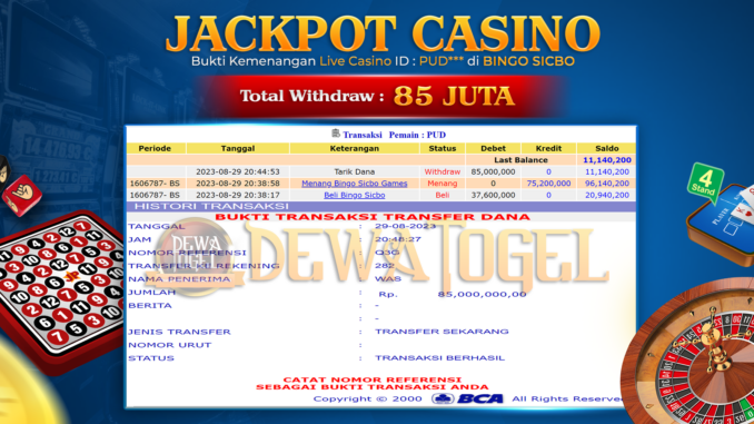 DWT JP LIVE CASINO 2 PAGI