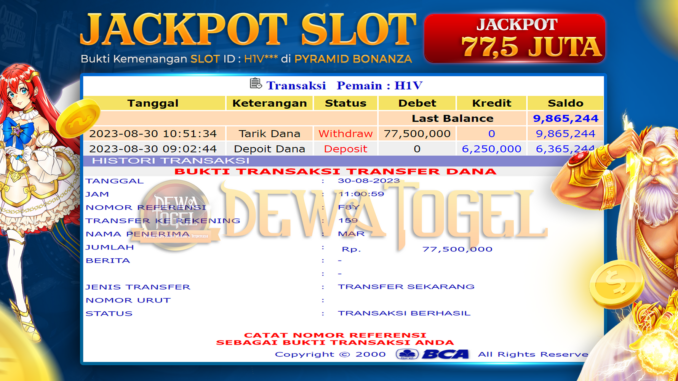 DWT JP SLOT 1 PAGI