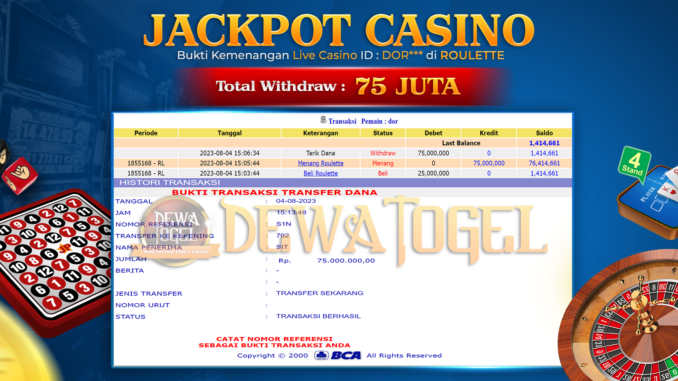 bukti jp dewatogel #586 bukti jp dewatogel #586