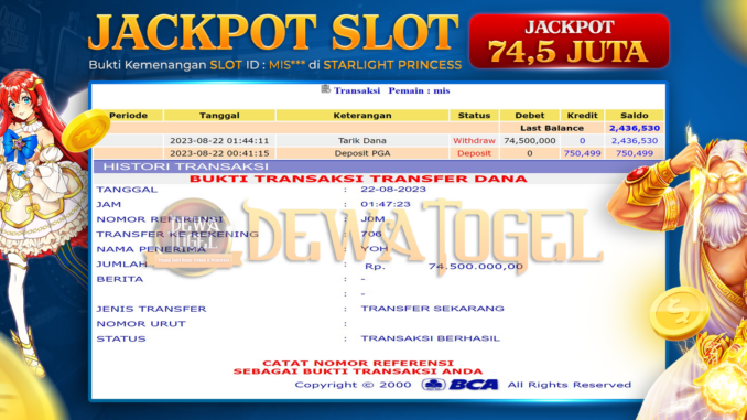 bukti jp dewatogel #675 bukti jp dewatogel #675
