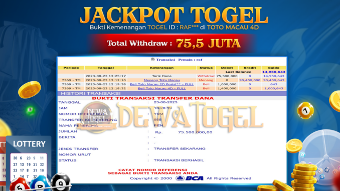 bukti jp dewatogel #681 bukti jp dewatogel #681