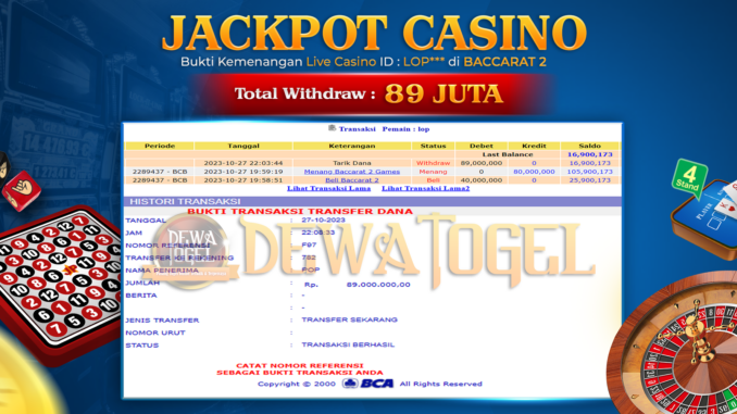 DWT JP LIVE CASINO MALAM 1