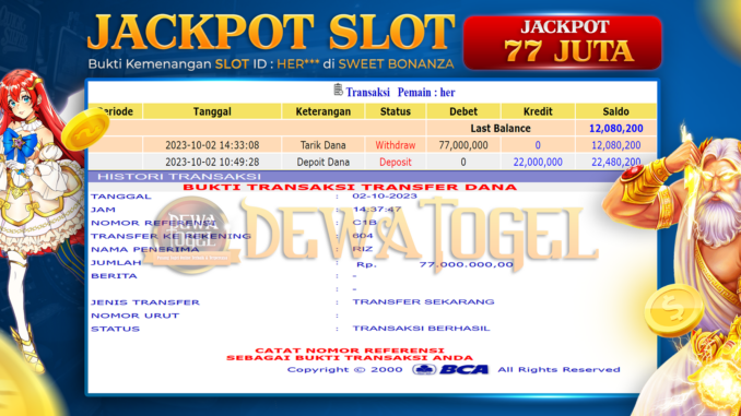 DWT JP SLOT MALAM 1