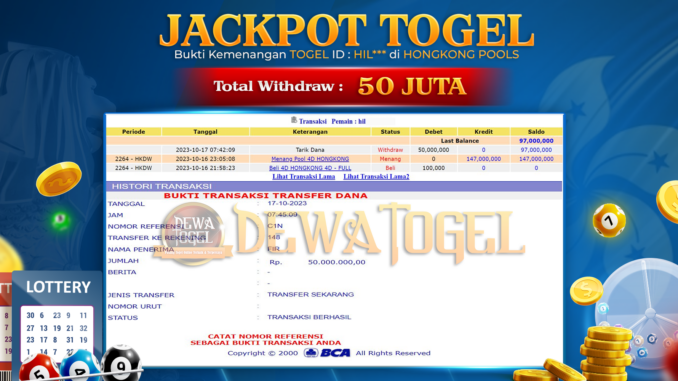 DWT JP TOGEL SIANG 1