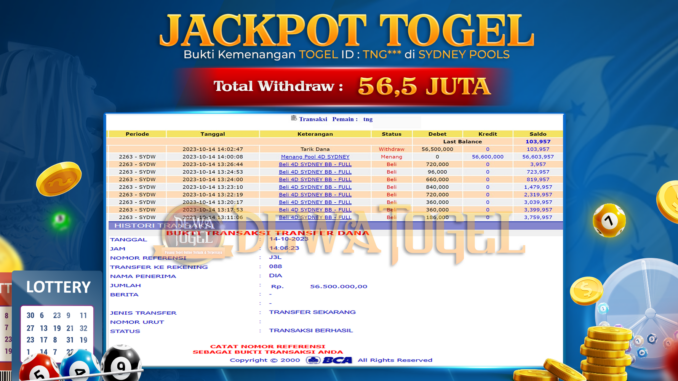 DWT JP TOGEL SIANG 2