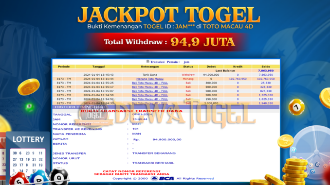 BUKTI JP DEWATOGEL #1153 BUKTI JP DEWATOGEL #1153
