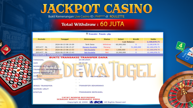 JP DWT - CASINO 1 PAGI